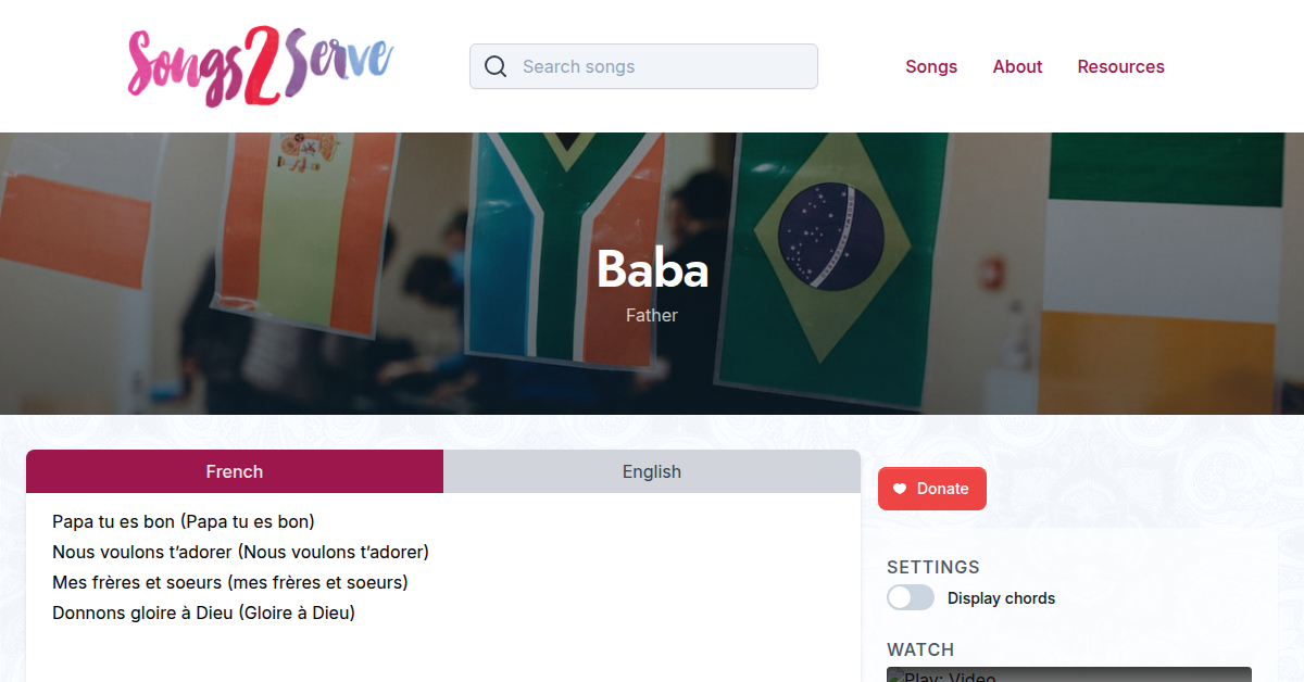 Baba (Father) - Songs2Serve EU